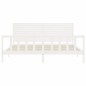 vidaXL Giroletto senza Materasso Bianco 200x200 cm Legno Massello Pino vidaXL Giroletto senza Materasso Bianco 200x200 cm Legno Massello Pino