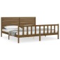 vidaXL Giroletto con Testiera Miele 200x200 cm in Legno Massello