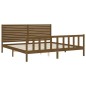 vidaXL Giroletto con Testiera Miele 200x200 cm in Legno Massello