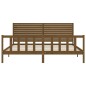 vidaXL Giroletto con Testiera Miele 200x200 cm in Legno Massello