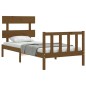 vidaXL Giroletto con Testiera Miele 2FT6 Small Single Legno Massello