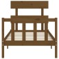 vidaXL Giroletto con Testiera Miele 2FT6 Small Single Legno Massello