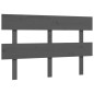 vidaXL Giroletto con Testiera Grigio 4FT Small Double Legno Massello vidaXL Giroletto con Testiera Grigio 4FT Small Double Legno Massello