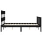 vidaXL Giroletto con Testiera Nero 4FT6 Double in Legno Massello