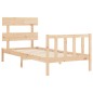 vidaXL Giroletto con Testiera 90x200 cm in Legno Massello vidaXL Giroletto con Testiera 90x200 cm in Legno Massello