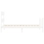 vidaXL Giroletto con Testiera Bianco 90x200 cm in Legno Massello vidaXL Giroletto con Testiera Bianco 90x200 cm in Legno Massello
