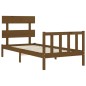 vidaXL Giroletto con Testiera Miele 90x200 cm in Legno Massello vidaXL Giroletto con Testiera Miele 90x200 cm in Legno Massello