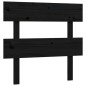 vidaXL Giroletto con Testiera Nero 90x200 cm in Legno Massello vidaXL Giroletto con Testiera Nero 90x200 cm in Legno Massello