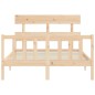 vidaXL Giroletto con Testiera 120x200 cm in Legno Massello