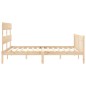 vidaXL Giroletto con Testiera 5FT King Size in Legno Massello vidaXL Giroletto con Testiera 5FT King Size in Legno Massello