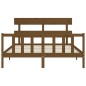vidaXL Giroletto con Testiera Miele 5FT King Size in Legno Massello vidaXL Giroletto con Testiera Miele 5FT King Size in Legno Massello