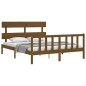 vidaXL Giroletto con Testiera Miele 160x200 cm Legno Massello vidaXL Giroletto con Testiera Miele 160x200 cm Legno Massello