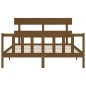 vidaXL Giroletto con Testiera Miele 160x200 cm Legno Massello vidaXL Giroletto con Testiera Miele 160x200 cm Legno Massello