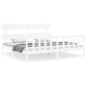 vidaXL Giroletto con Testiera Bianco 6FT Super King in Legno Massello vidaXL Giroletto con Testiera Bianco 6FT Super King in Legno Massello