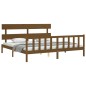 vidaXL Giroletto con Testiera Miele 6FT Super King in Legno Massello vidaXL Giroletto con Testiera Miele 6FT Super King in Legno Massello
