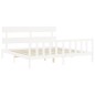 vidaXL Giroletto senza Materasso Bianco 200x200 cm Legno Massello Pino vidaXL Giroletto senza Materasso Bianco 200x200 cm Legno Massello Pino