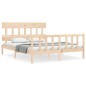 vidaXL Giroletto con Testiera King Size in Legno Massello vidaXL Giroletto con Testiera King Size in Legno Massello