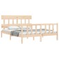 vidaXL Giroletto con Testiera King Size in Legno Massello vidaXL Giroletto con Testiera King Size in Legno Massello