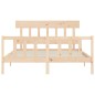 vidaXL Giroletto con Testiera King Size in Legno Massello vidaXL Giroletto con Testiera King Size in Legno Massello