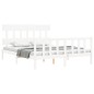 vidaXL Giroletto con Testiera Bianco 160x200 cm Legno Massello vidaXL Giroletto con Testiera Bianco 160x200 cm Legno Massello