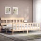 vidaXL Giroletto con Testiera 200x200 cm in Legno Massello