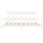 vidaXL Giroletto con Testiera Bianco 200x200 cm in Legno Massello vidaXL Giroletto con Testiera Bianco 200x200 cm in Legno Massello