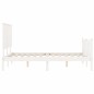vidaXL Giroletto con Testiera Bianco 4FT Small Double Legno Massello