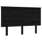 vidaXL Giroletto con Testiera Nero 4FT6 Double in Legno Massello vidaXL Giroletto con Testiera Nero 4FT6 Double in Legno Massello