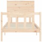 vidaXL Giroletto con Testiera 90x200 cm in Legno Massello vidaXL Giroletto con Testiera 90x200 cm in Legno Massello