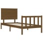 vidaXL Giroletto con Testiera Miele 90x200 cm in Legno Massello vidaXL Giroletto con Testiera Miele 90x200 cm in Legno Massello