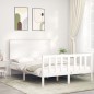 vidaXL Giroletto senza Materasso Bianco 120x200 cm Legno Massello Pino vidaXL Giroletto senza Materasso Bianco 120x200 cm Legno Massello Pino