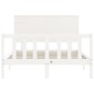 vidaXL Giroletto senza Materasso Bianco 120x200 cm Legno Massello Pino vidaXL Giroletto senza Materasso Bianco 120x200 cm Legno Massello Pino
