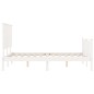 vidaXL Giroletto con Testiera Bianco 140x200 cm in Legno Massello vidaXL Giroletto con Testiera Bianco 140x200 cm in Legno Massello