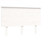 vidaXL Giroletto con Testiera Bianco 140x200 cm in Legno Massello vidaXL Giroletto con Testiera Bianco 140x200 cm in Legno Massello