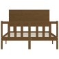vidaXL Giroletto con Testiera Miele 140x200 cm in Legno Massello vidaXL Giroletto con Testiera Miele 140x200 cm in Legno Massello