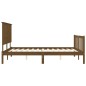 vidaXL Giroletto con Testiera Miele 5FT King Size in Legno Massello vidaXL Giroletto con Testiera Miele 5FT King Size in Legno Massello