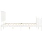 vidaXL Giroletto con Testiera Bianco 160x200 cm Legno Massello vidaXL Giroletto con Testiera Bianco 160x200 cm Legno Massello