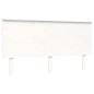 vidaXL Giroletto con Testiera Bianco 160x200 cm Legno Massello vidaXL Giroletto con Testiera Bianco 160x200 cm Legno Massello