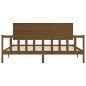 vidaXL Giroletto con Testiera Miele 200x200 cm in Legno Massello vidaXL Giroletto con Testiera Miele 200x200 cm in Legno Massello