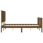 vidaXL Giroletto con Testiera Miele 200x200 cm in Legno Massello vidaXL Giroletto con Testiera Miele 200x200 cm in Legno Massello