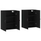vidaXL Mobili a Parete 2 pz Neri 69,5x34x90 cm vidaXL Mobili a Parete 2 pz Neri 69,5x34x90 cm