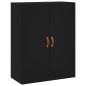 vidaXL Mobili a Parete 2 pz Neri 69,5x34x90 cm vidaXL Mobili a Parete 2 pz Neri 69,5x34x90 cm