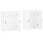 vidaXL Mobili a Parete 2 pz Bianco Lucido 69,5x34x90 cm vidaXL Mobili a Parete 2 pz Bianco Lucido 69,5x34x90 cm
