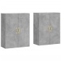 vidaXL Mobili a Parete 2 pz Grigio Cemento 69,5x34x90 cm vidaXL Mobili a Parete 2 pz Grigio Cemento 69,5x34x90 cm