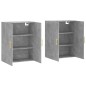 vidaXL Mobili a Parete 2 pz Grigio Cemento 69,5x34x90 cm vidaXL Mobili a Parete 2 pz Grigio Cemento 69,5x34x90 cm