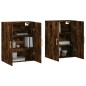 vidaXL Mobili a Parete 2 pz Rovere Fumo 69,5x34x90 cm vidaXL Mobili a Parete 2 pz Rovere Fumo 69,5x34x90 cm