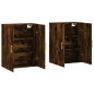 vidaXL Mobili a Parete 2 pz Rovere Fumo 69,5x34x90 cm vidaXL Mobili a Parete 2 pz Rovere Fumo 69,5x34x90 cm