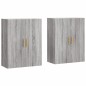 vidaXL Mobili a Parete 2 pz Grigio Sonoma 69,5x34x90 cm vidaXL Mobili a Parete 2 pz Grigio Sonoma 69,5x34x90 cm