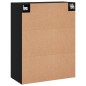 vidaXL Mobili a Parete 2 pz Neri 69,5x34x90 cm vidaXL Mobili a Parete 2 pz Neri 69,5x34x90 cm