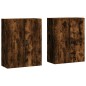 vidaXL Mobili a Parete 2 pz Rovere Fumo 69,5x34x90 cm vidaXL Mobili a Parete 2 pz Rovere Fumo 69,5x34x90 cm